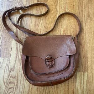 Madewell Brown 100% Leather Crossbody Bag - Flaw